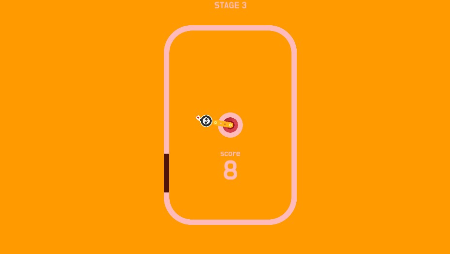 Spin Blast showing precise timing to hit a spinning target and score points.